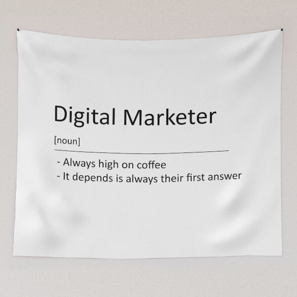 Item preview, Funny Digital Marketer Definition Coffee and It Depends designed and sold by Profes Studo.