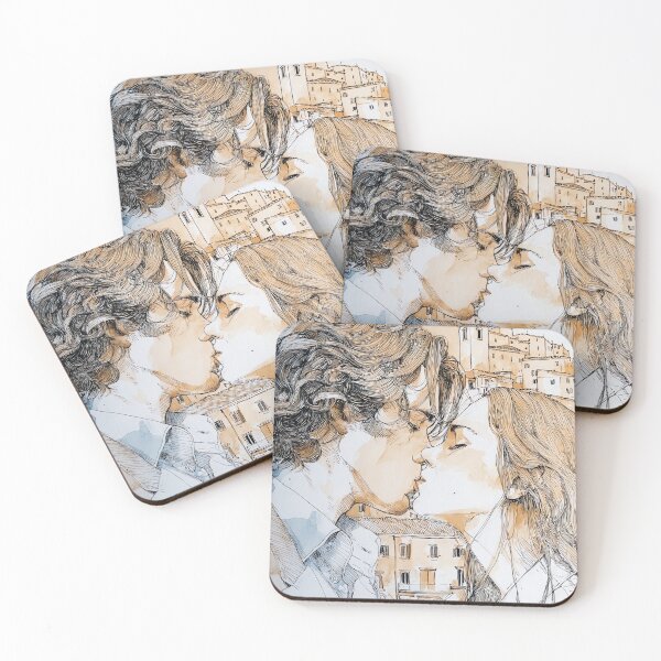 Item preview, Mediterranean Love - Coastal Village Romance Art designed and sold by Banal25.