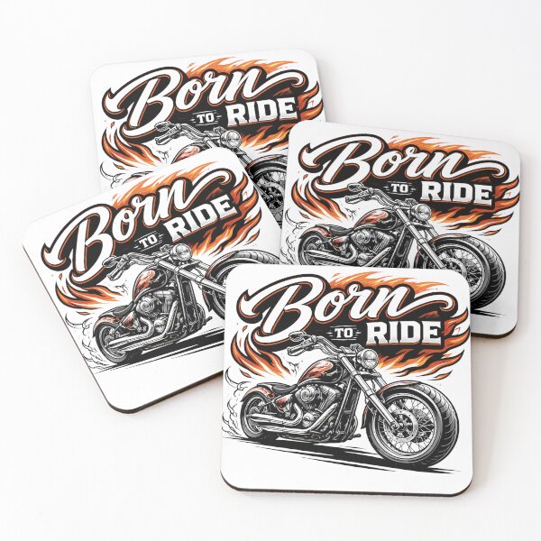 Item preview, Born to Ride – Biker Chopper Motorcycle Illustration designed and sold by 081ZONE.