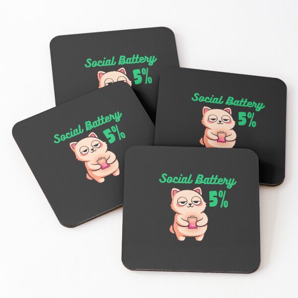 Item preview, Social Battery 5% – Funny Low Energy Introvert Design designed and sold by AdicretorDesign.