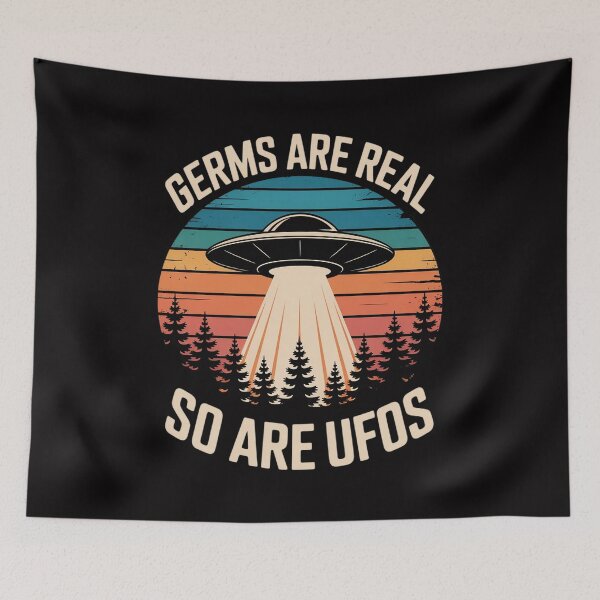 Item preview, Germs Are Real And So Are UFOs - UFO Halloween Alien designed and sold by jewellmeyers.