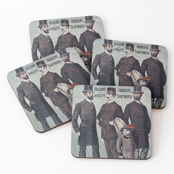 Item preview, French Men's Clothing Advertising Poster (1886) designed and sold by 19th Century in Color.