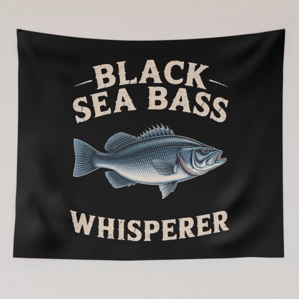 Item preview, Black Sea Bass Whisperer Rock Bass Black Sea Bass designed and sold by tiekanamac.
