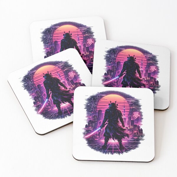 Item preview, Neon Samurai – Cyber Dreamer | Retro Vaporwave Cyberpunk designed and sold by Tender Flower Clothing.
