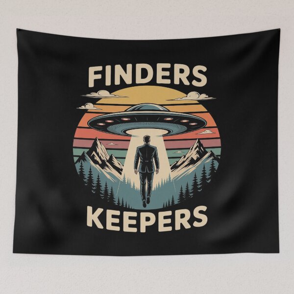 Item preview, Finders Keepers - UFO Bigfoot Alien Abduction designed and sold by traceydowns.