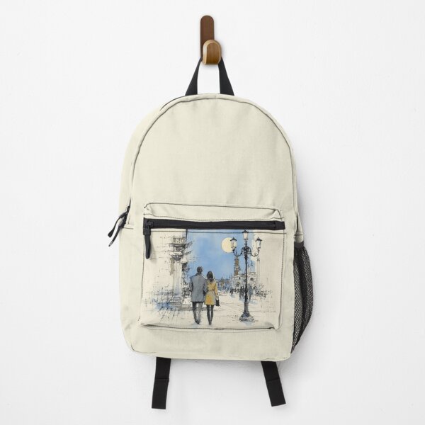 Item preview, Moonlit Romance Stroll - Couple Walking Art Print designed and sold by Banal25.