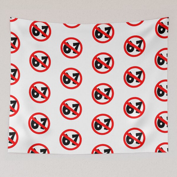 Item preview, No 67 Funny Prohibition Symbol Design designed and sold by MonkiFlipp.