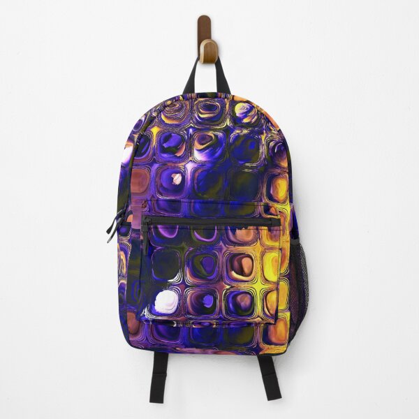 Item preview, Blue Gold Refraction – Geometric Light in Deep Flame Tones designed and sold by Artondra Hall.