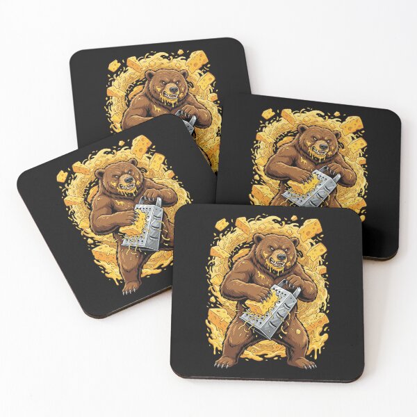 Item preview, Angry Bear Grating Cheese Funny Intense Animal Art designed and sold by G350.