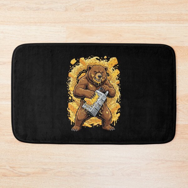 Item preview, Angry Bear Grating Cheese Funny Intense Animal Art designed and sold by G350.