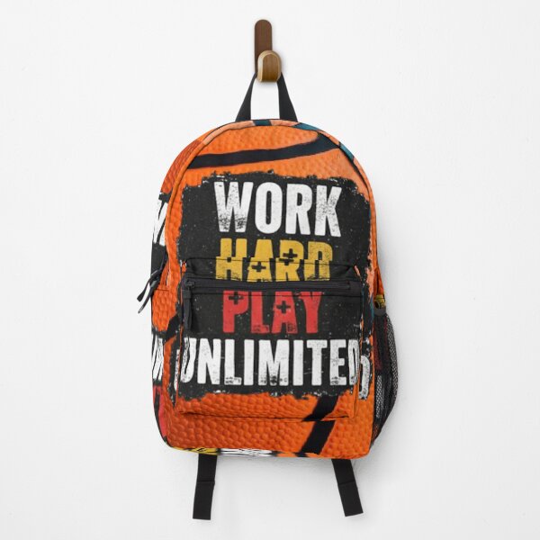Item preview, Work hard play Unlimited (basketball) designed and sold by WednesdayAndYou.
