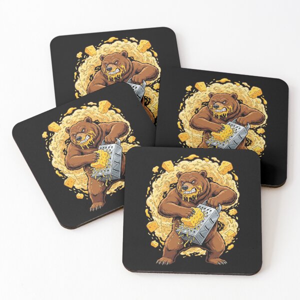 Item preview, Angry Bear Grating Cheese Funny Intense Animal Art designed and sold by G350.