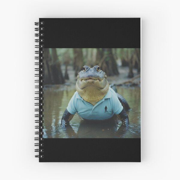 Item preview, Vintage Alligator in a Blue Shirt – Deadpan Analog Animal Photography designed and sold by Otaku Style.