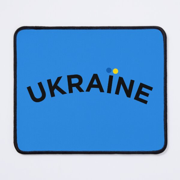 Item preview, Ukraine Bold Text Blue Yellow Dots Ukrainian Flag Simple Design designed and sold by cabana.space.