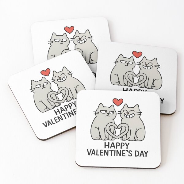 Item preview, Happy Meowentines Day Funny Cat Couple Heart Tail designed and sold by helenostore.