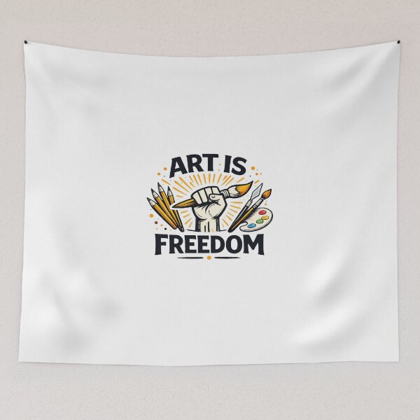Item preview, Art Is Freedom – Creative Artist Fist Illustration designed and sold by RetroPop23.