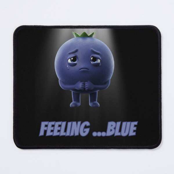 Item preview, Feeling Blue Blueberry - Cute Sad Moody Fruit designed and sold by Anyshca.