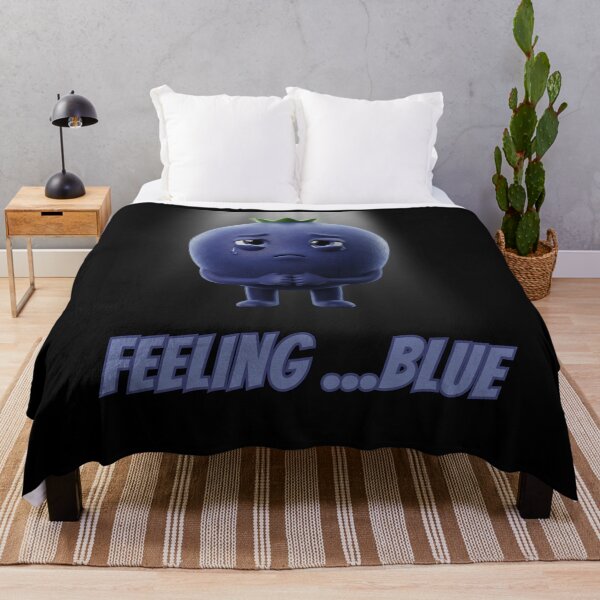 Item preview, Feeling Blue Blueberry - Cute Sad Moody Fruit designed and sold by Anyshca.