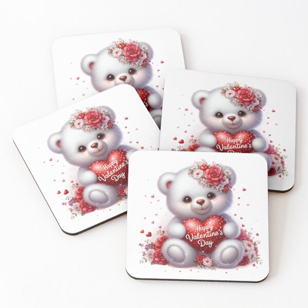 Item preview, Fluffy Teddy Bear Holding Heart designed and sold by MKDSN.