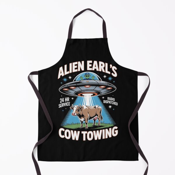 Item preview, Alien Earl's Cow Towing Funny UFO Farm Cow designed and sold by KristieRamsey.