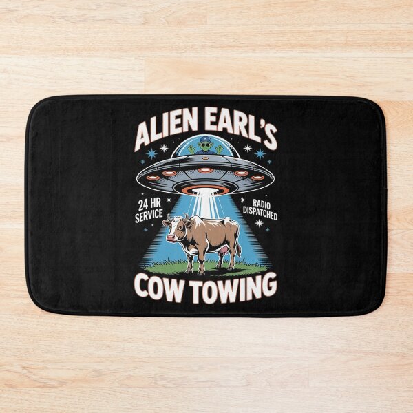 Item preview, Alien Earl's Cow Towing Funny UFO Farm Cow designed and sold by KristieRamsey.
