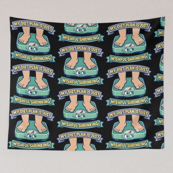 Item preview, My Diet Plan Is Just Wishful Shrinking Funny Weight Loss Pun designed and sold by TeeTimeTreasure.
