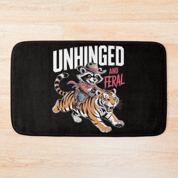 Item preview, Unhinged And Feral Raccoon Cowboy Western designed and sold by HesterFoley.
