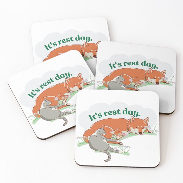 Item preview, Shiba inu and cat resting designed and sold by KASARO.