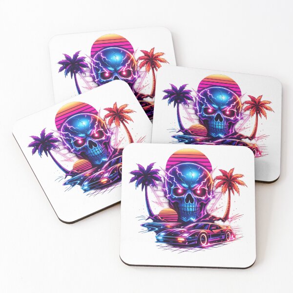 Item preview, Neon Night Rider Skull designed and sold by NAVOZKA.