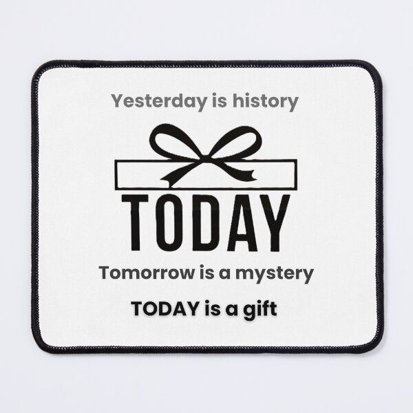 Item preview, Today Is a Gift – Mindfulness Quote Minimalist Wall Art with Gift Box Design designed and sold by NUVYStudio.