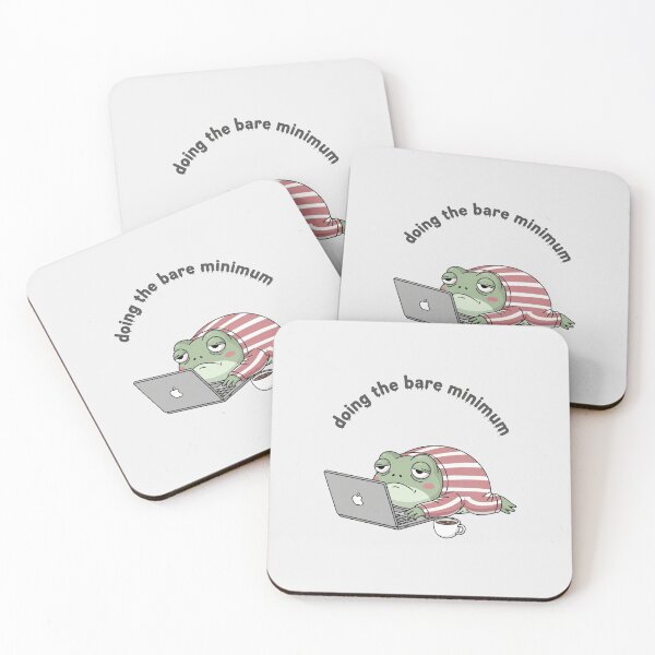 Item preview, Doing The Bare Minimum Frog Executive Dysfunction Meme designed and sold by Moon's Arts.