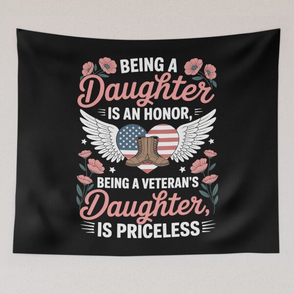 Item preview, Being A Daughter Is An Honor Being Veteran_s Daughter designed and sold by tiemacopaxer.
