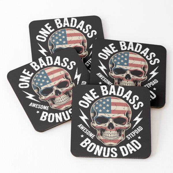 Item preview, One Badass Bonus Stepdad Birthday Step Dad Fathers Day designed and sold by HesterFoley.