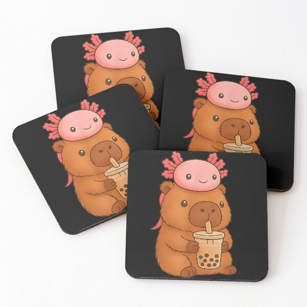 Item preview, Cute Kawaii Bubble Tea Axolotl Capybara Art for Men Women Kids , Capybara Gift Lover  designed and sold by DZIRI NAJAT.