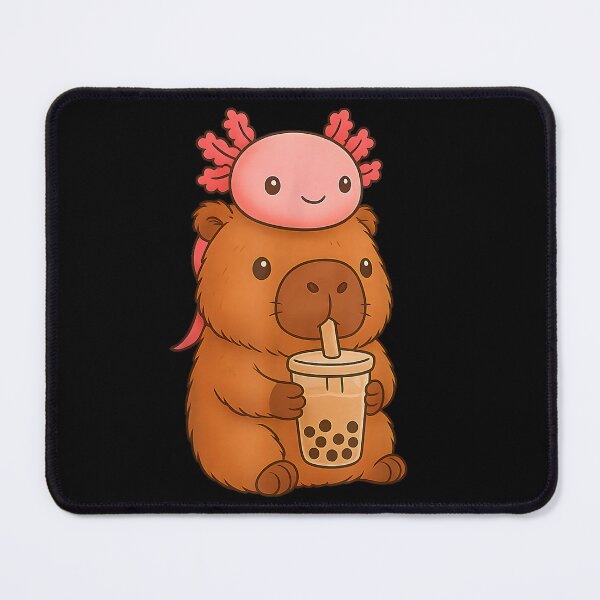 Item preview, Cute Kawaii Bubble Tea Axolotl Capybara Art for Men Women Kids , Capybara Gift Lover designed and sold by DZIRI NAJAT.