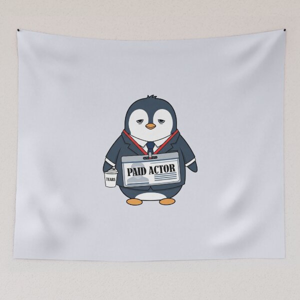 Item preview, Paid Actor Penguin Funny Corporate Meme Sarcastic Office designed and sold by Moon's Arts.