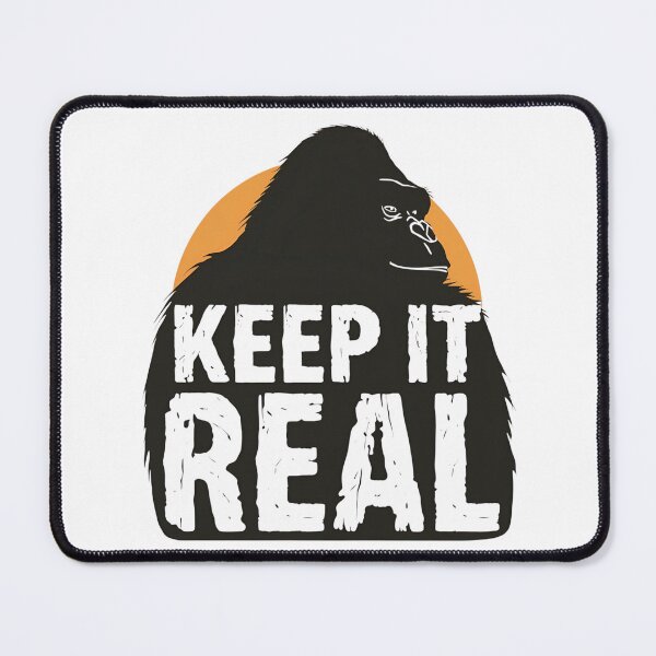 Item preview, Gorilla silhouette with text Keep it Real 5 designed and sold by Neon G.