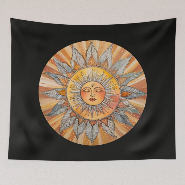 Item preview, Boho Meditating Zen Buddhism Sun designed and sold by DizzyButterfly.