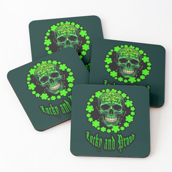 Item preview, Born Lucky Skull St Patrick’s Day Shirt – Shamrock Skull Art designed and sold by Topoartispp.