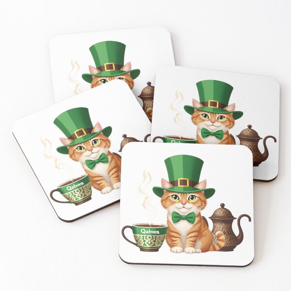 Item preview, Arabic Coffee Irish Cat Fusion Illustration designed and sold by KivaroArt.