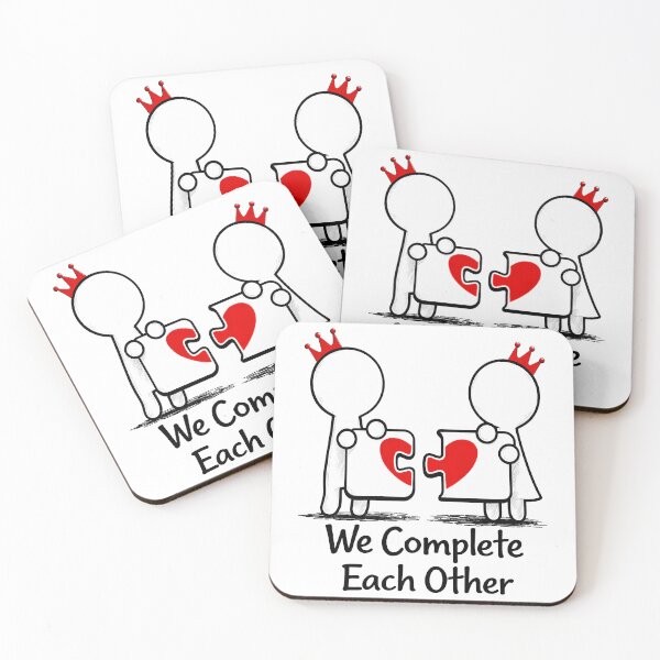 Item preview, You Complete Me – Minimalist Love Puzzle Illustration designed and sold by DariusZD.