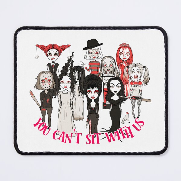 Item preview, You Can’t Sit With Us Horror Girls Illustration designed and sold by Terra's Studio.