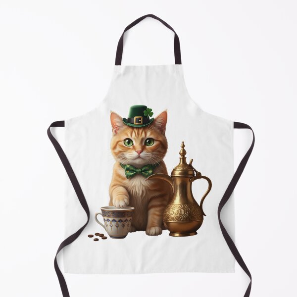 Item preview, Arabic Coffee Cat with Irish Green Hat Design designed and sold by KivaroArt.
