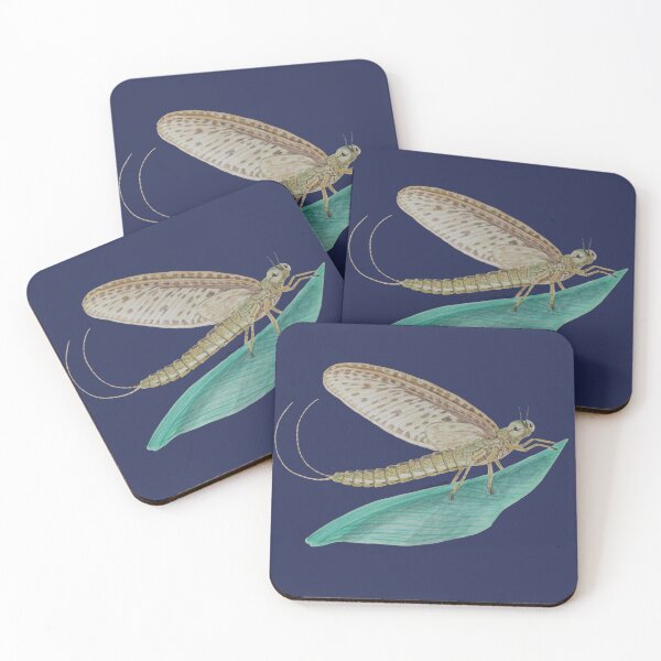 Item preview, Green drake mayfly painting designed and sold by WolfRaven Creations.