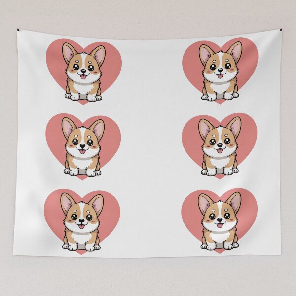 Item preview, Charming Kawaii Corgi Puppy – Soft Pastel Dog Art (No Background) designed and sold by AnimeHentaiArt.
