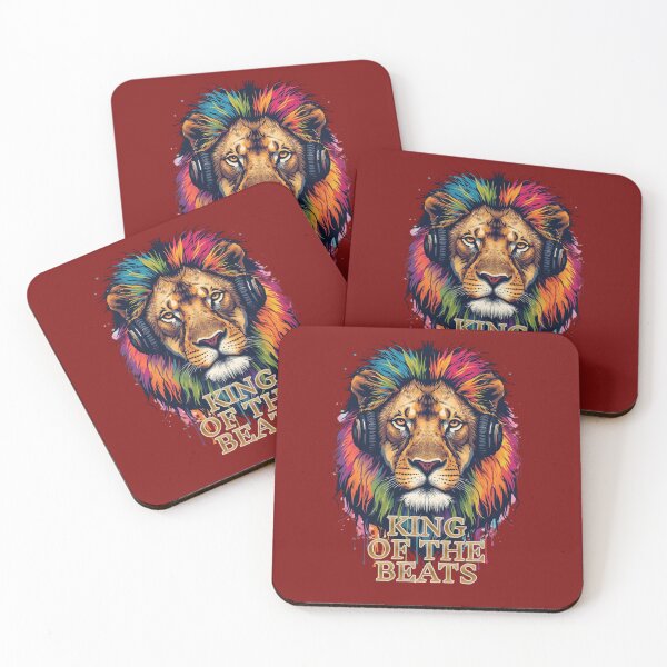 Item preview, King of the Beats - Neon Lion DJ Shirt designed and sold by JoezCreations.