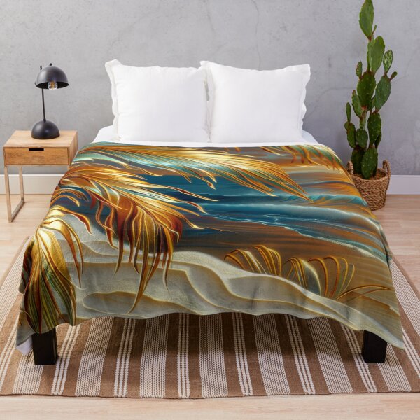 Item preview, Tropical Sunset with Golden Palms – Coastal Nature Art designed and sold by MargaretWiktor.