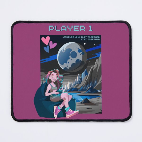 Item preview, Player 1 - Couples Who Play Together Stay Together Gaming Valentine's Design designed and sold by Robbo's Tees Designs.