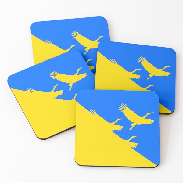 Item preview, Three yellow storks in the blue sky designed and sold by ZorianArt.
