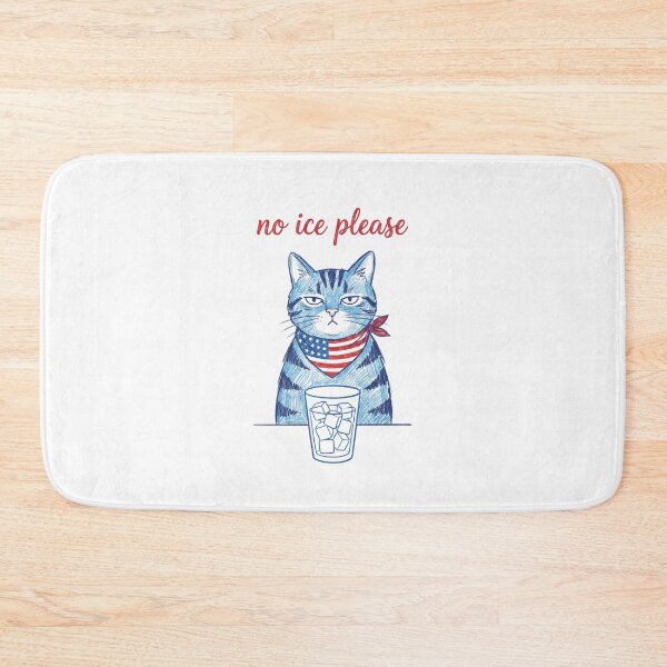 Item preview, No Ice Please Funny Cat Pun - Sarcastic Blue Ink Sketch designed and sold by G350.